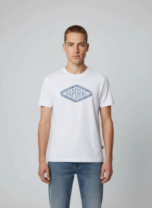 T-shirt short sleeves regular white cotton RAZ