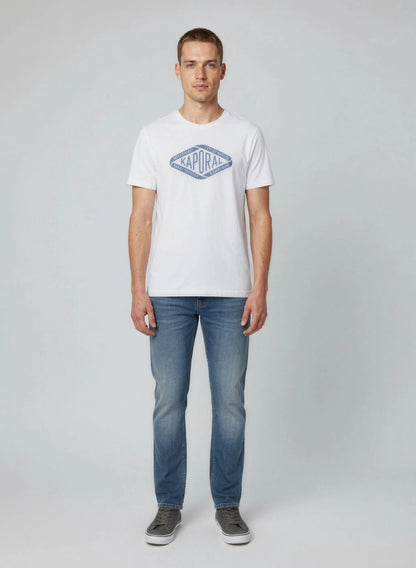 T-shirt short sleeves regular white cotton RAZ