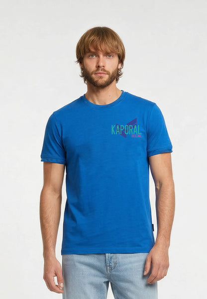 T-shirt short sleeves regular blue cotton RIDUR