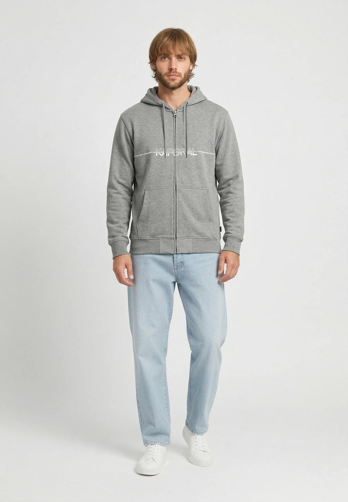 Sweatshirt regular heather grey cotton polyester ROLAN