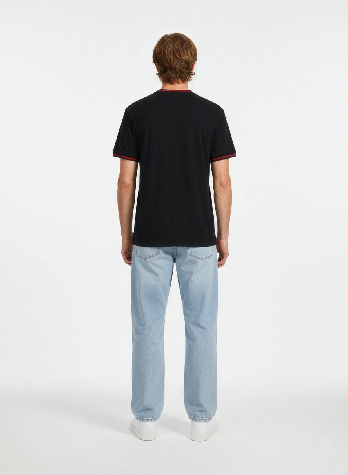 T-shirt manches courtes regular noir coton ROLL