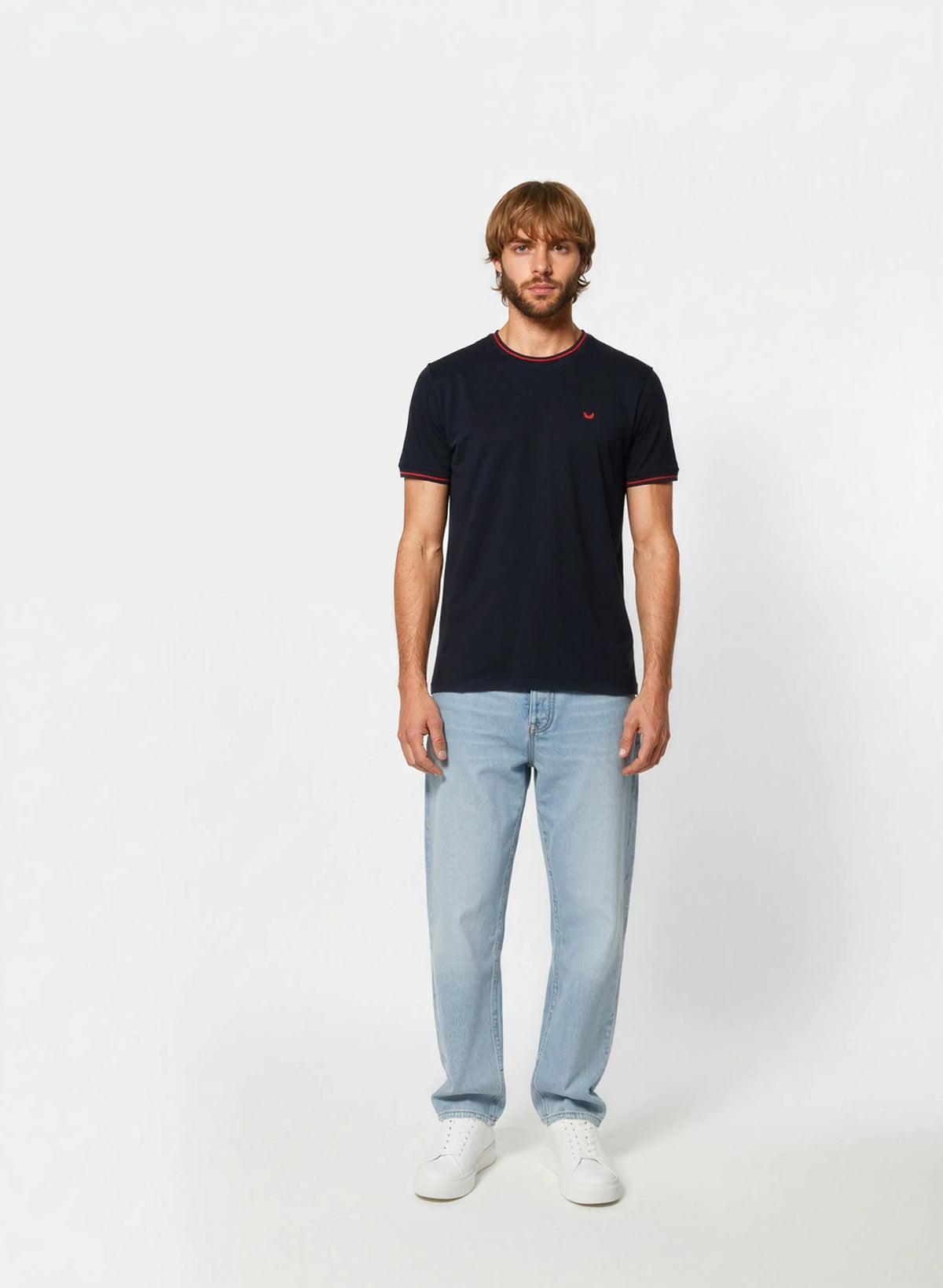T-shirt manches courtes regular noir coton ROLL