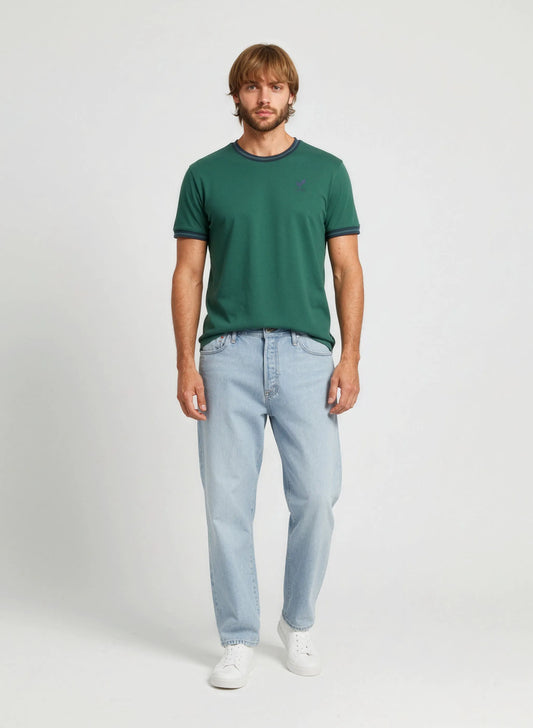 T-shirt short sleeves regular green cotton ROLLE24