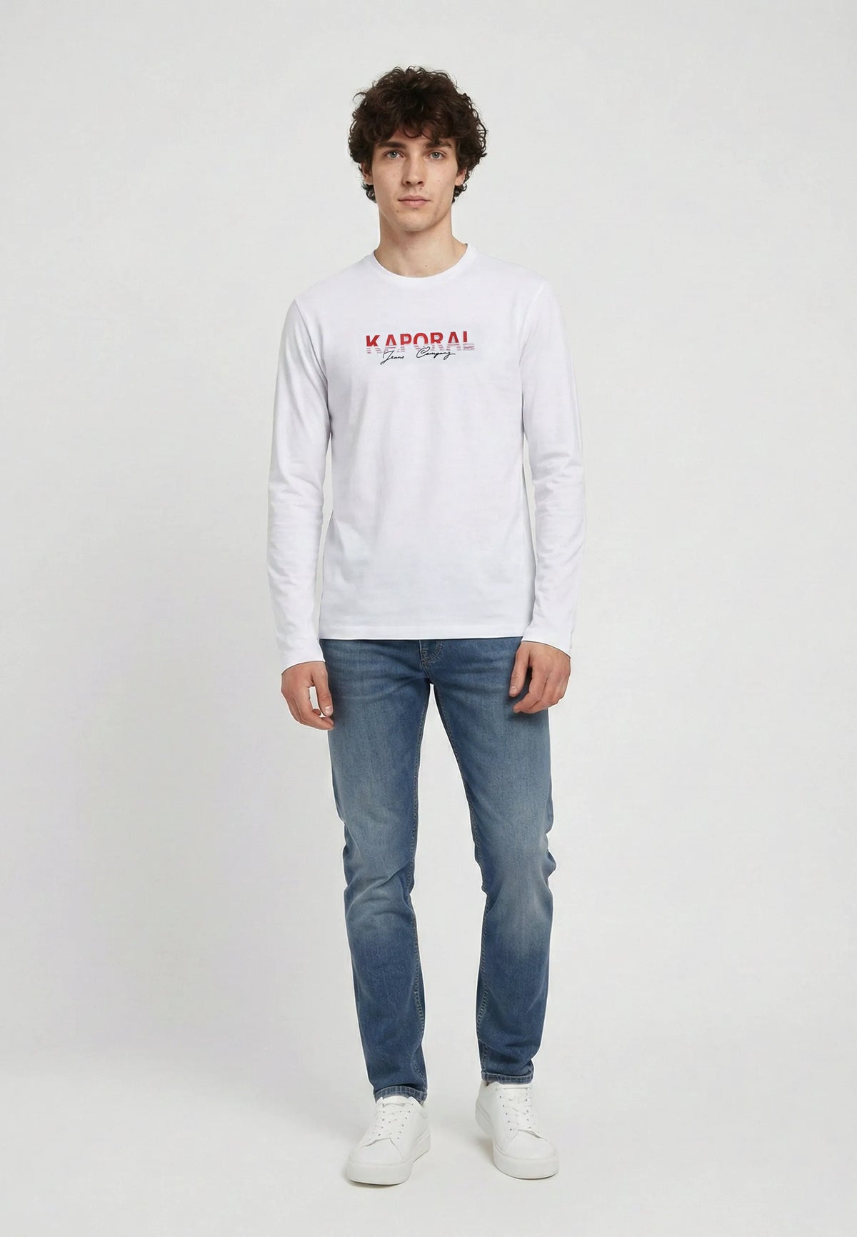 T-shirt manches longues regular blanc coton TAMAO