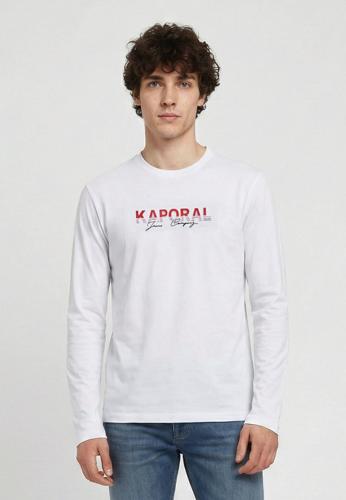 T-shirt manches longues regular blanc coton TAMAO