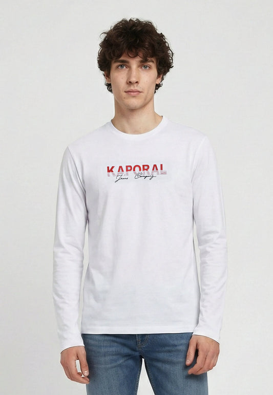 T-shirt manches longues regular blanc coton TAMAO