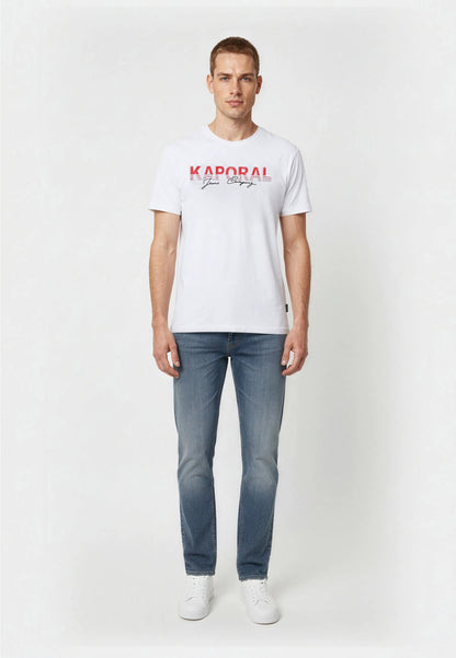 T-shirt manches courtes regular blanc coton TIMEO