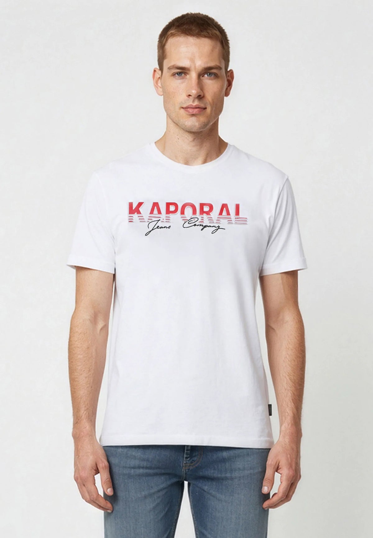 T-shirt manches courtes regular blanc coton TIMEO