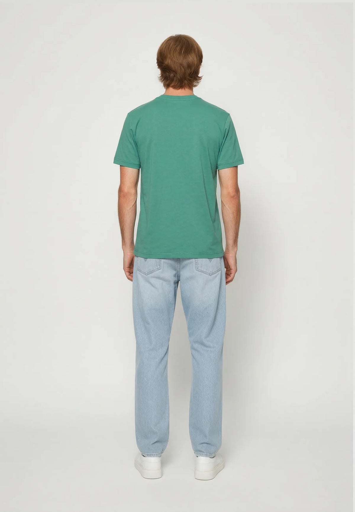 TYLER mint cotton regular short-sleeved T-shirt