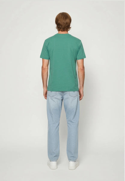 TYLER mint cotton regular short-sleeved T-shirt