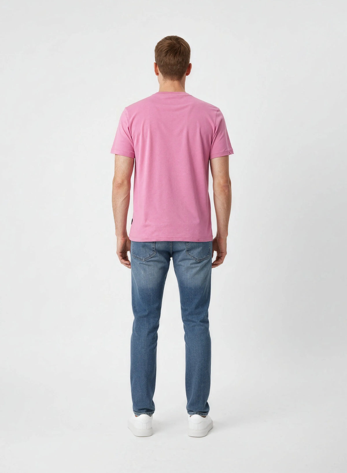 T-shirt manches courtes regular rose coton TYLER
