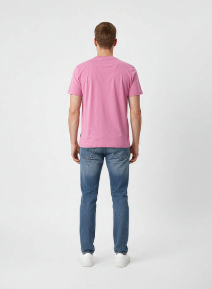 T-shirt manches courtes regular rose coton TYLER