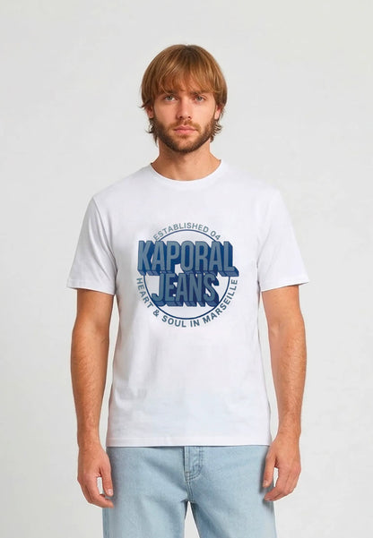 TYLER white cotton regular short-sleeved T-shirt