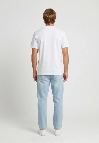 VADI white cotton regular short-sleeved T-shirt