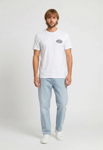 VADI white cotton regular short-sleeved T-shirt