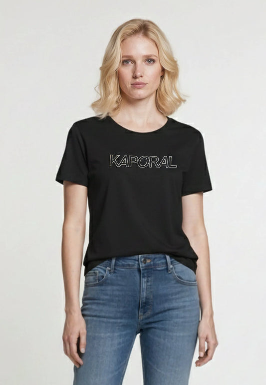 FARO slim short-sleeve T-shirt black stretch cotton