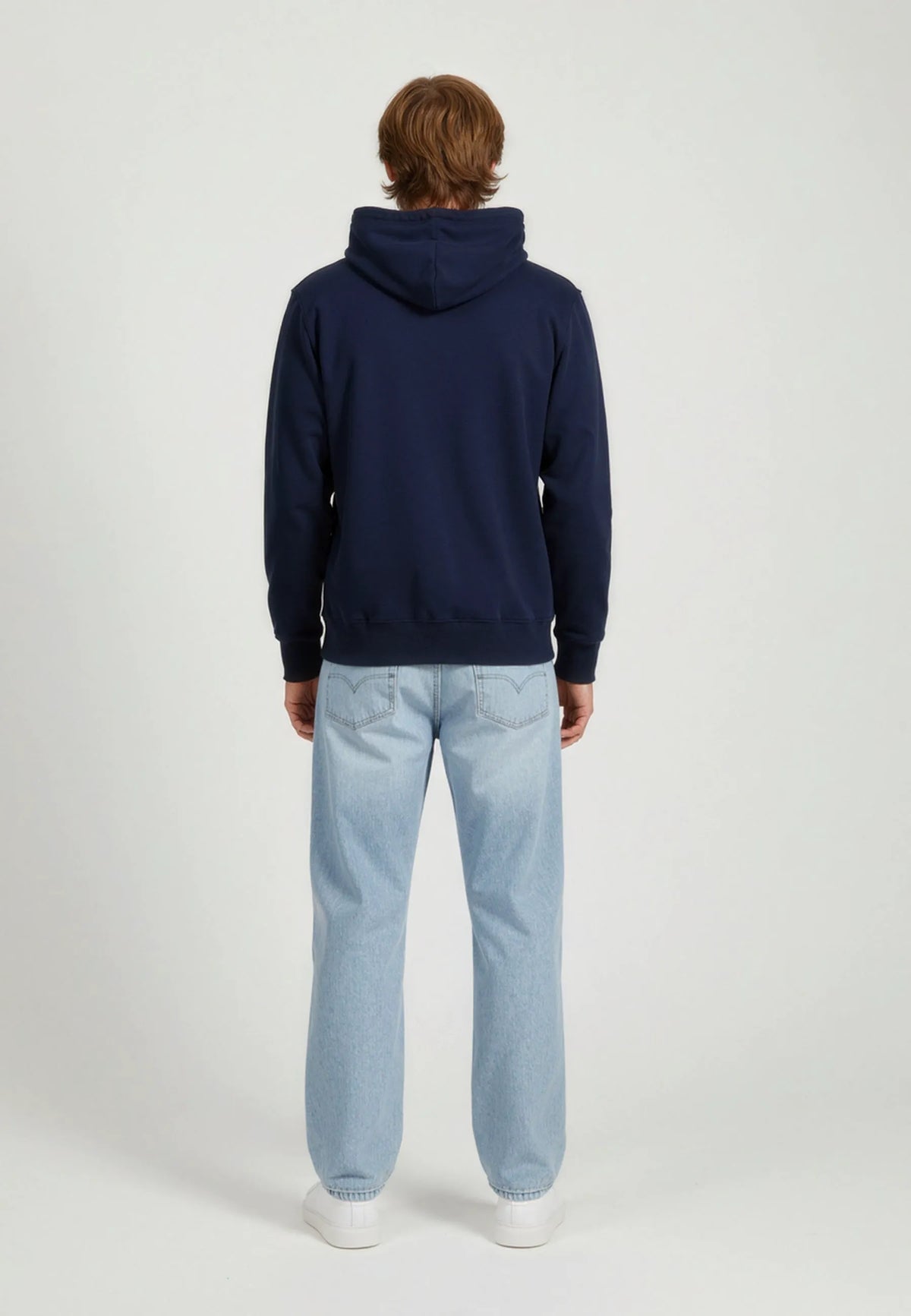 BENNI navy cotton polyester regular hoodie