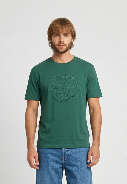 KRAFT regular green cotton short-sleeved T-shirt