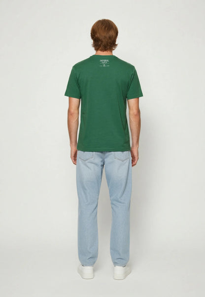 KRAFT regular green cotton short-sleeved T-shirt