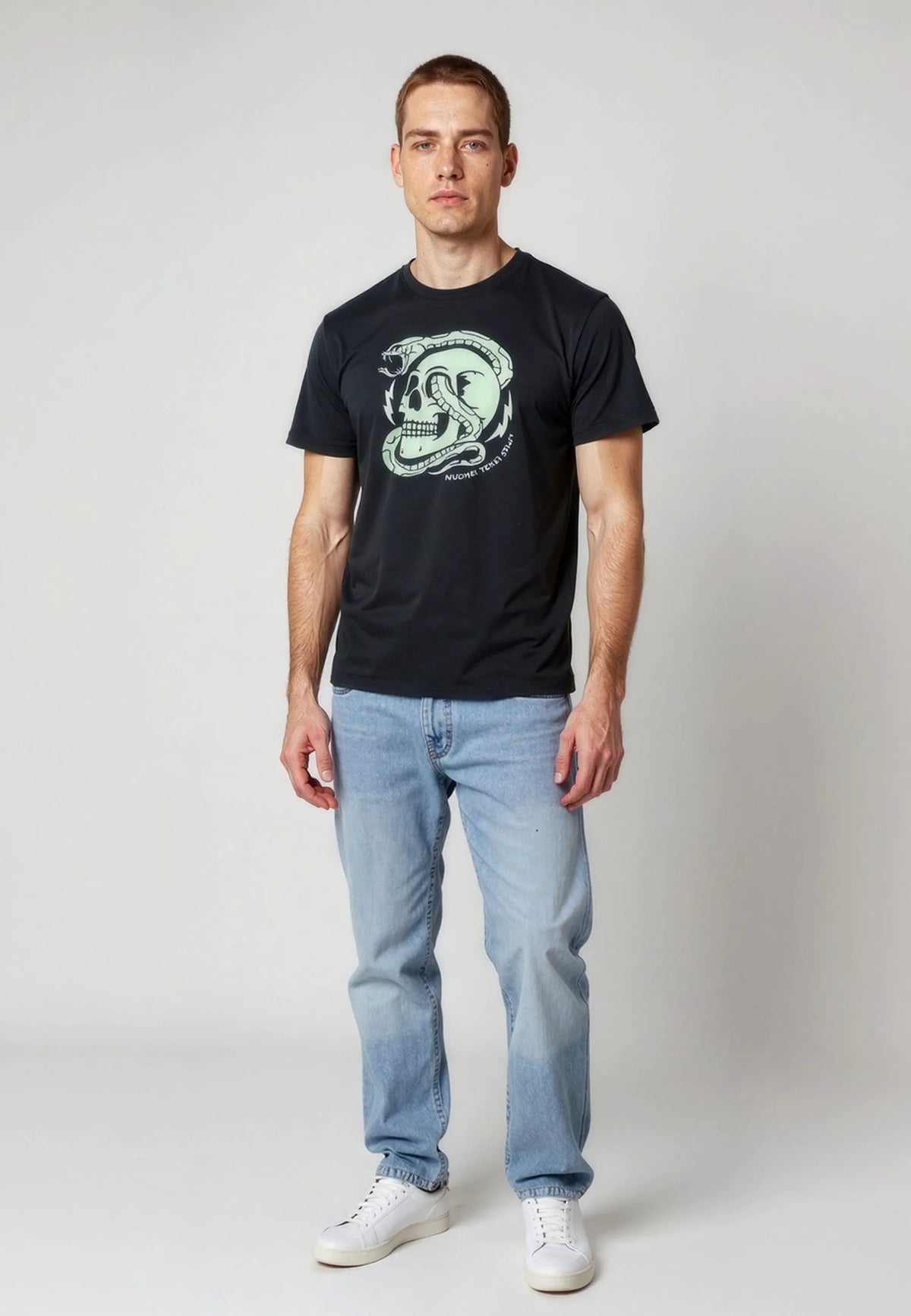 BOA regular short-sleeve T-shirt black cotton