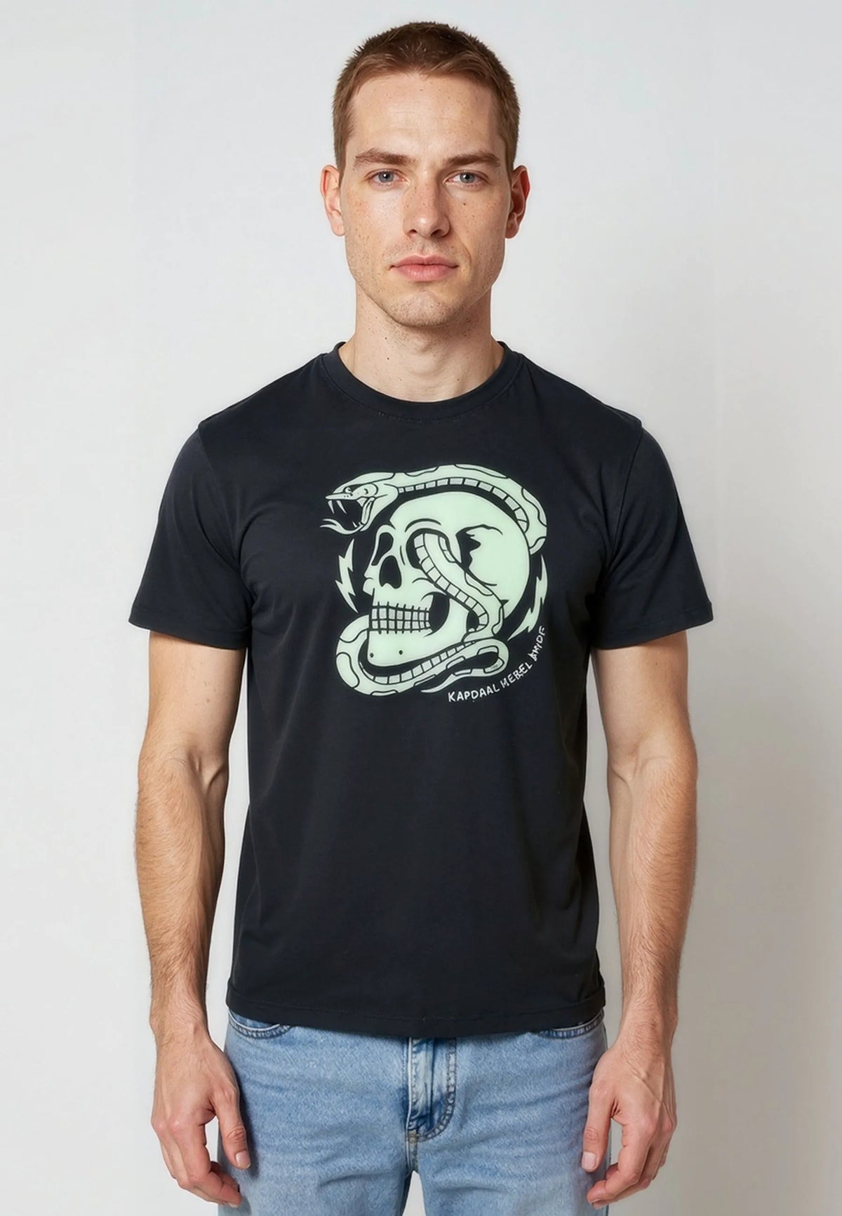 BOA regular short-sleeve T-shirt black cotton
