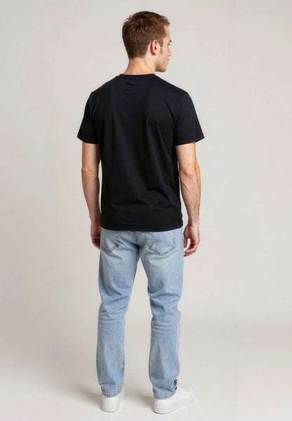 BOA regular short-sleeve T-shirt black cotton