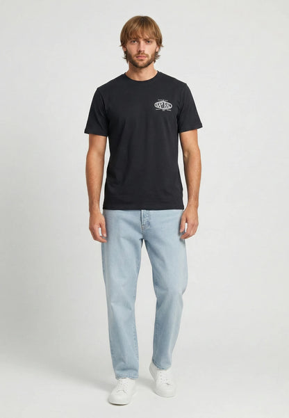 T-shirt manches courtes regular noir coton VADI