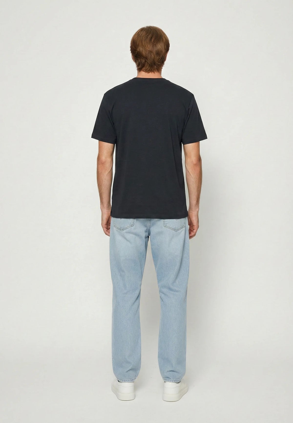 T-shirt manches courtes regular noir coton VADI