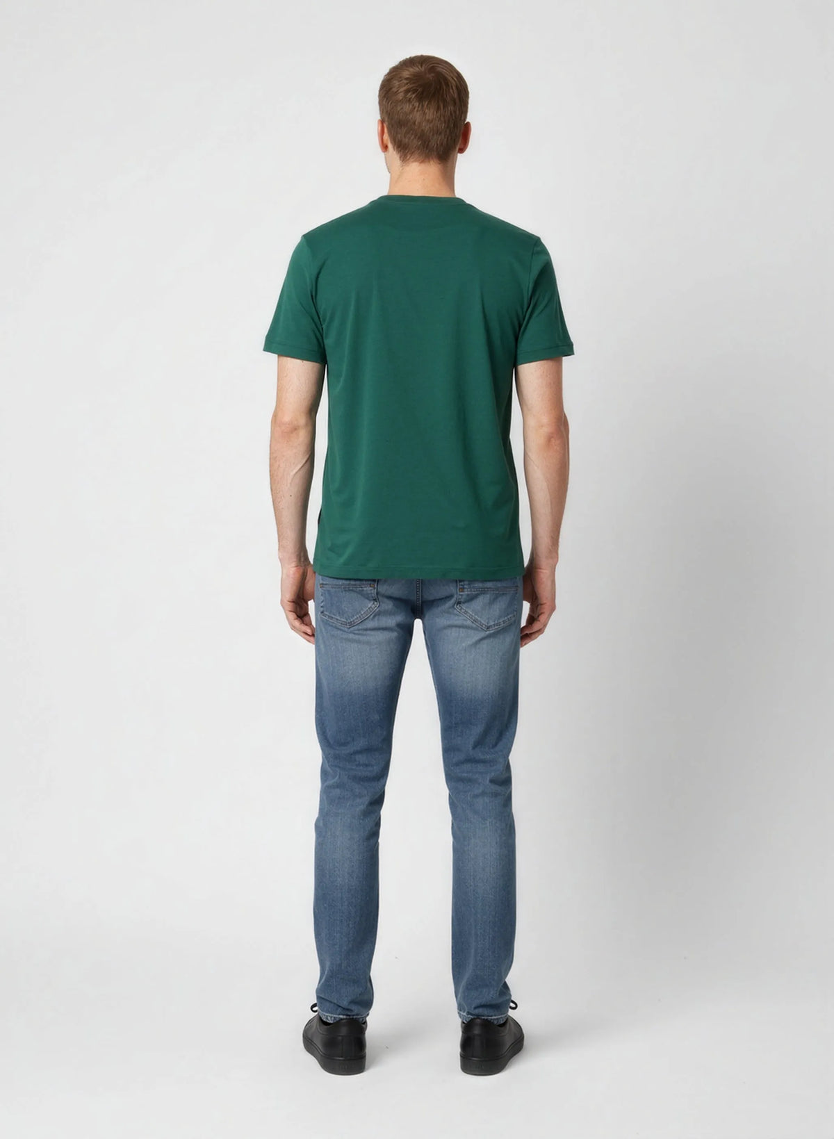 T-shirt manches courtes regular vert coton VADI