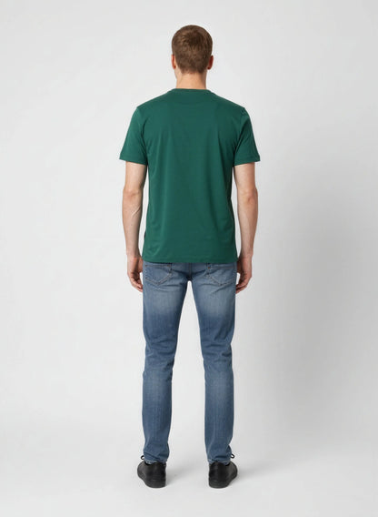 T-shirt manches courtes regular vert coton VADI
