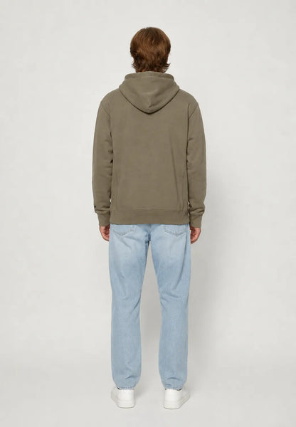 POWEL khaki cotton polyester regular hooded sweatshirt