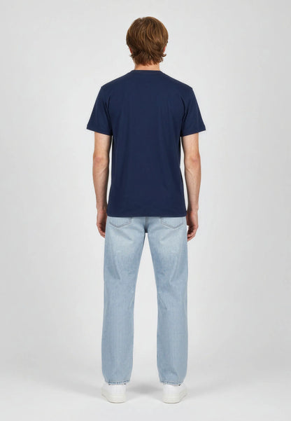 T-shirt manches courtes regular bleu marine coton RAZ