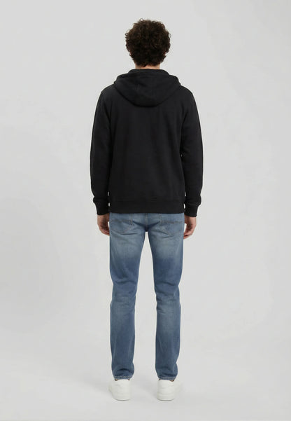 Sweatshirt regular black cotton polyester ROLAN