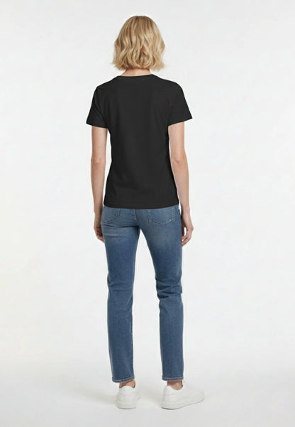 T-shirt short sleeves regular black cotton THUNDER