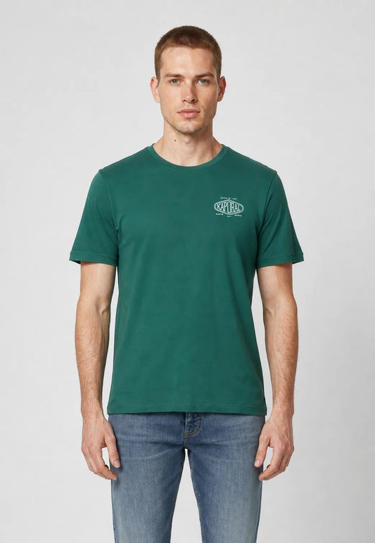 T-shirt manches courtes regular vert coton VADI