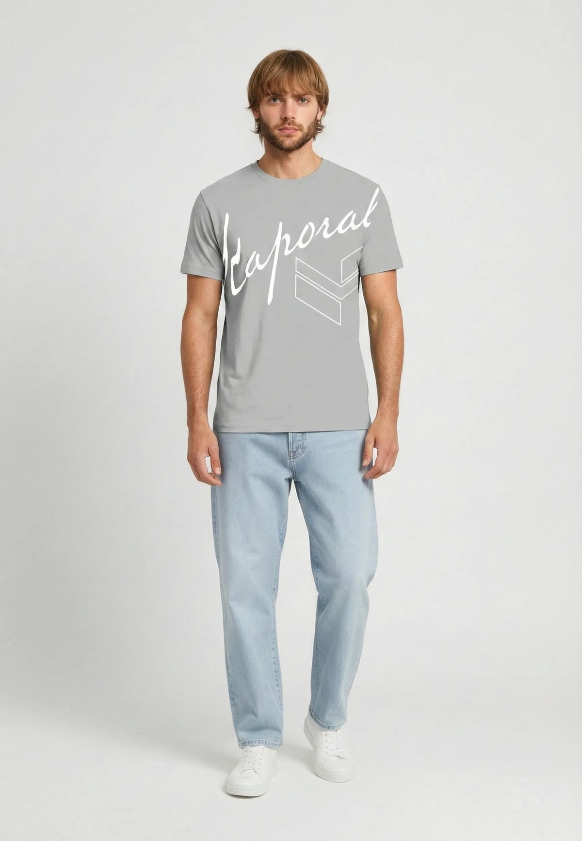 T-shirt short sleeves regular grey cotton KULAN
